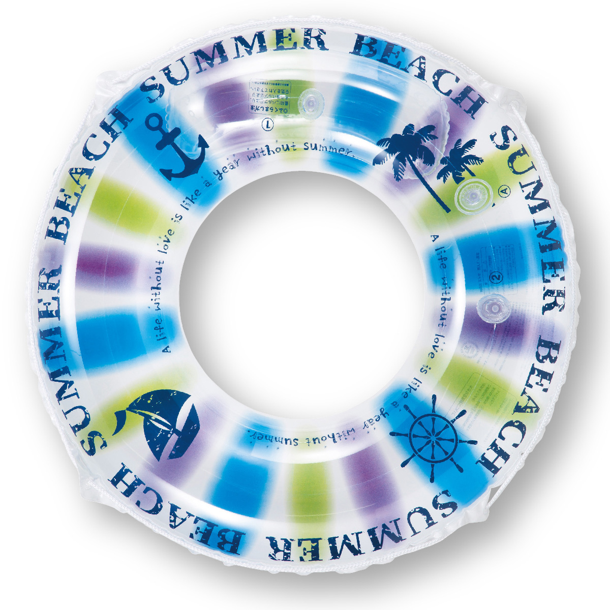 ホワイトサマービーチウキワ100cm（空気栓大付）